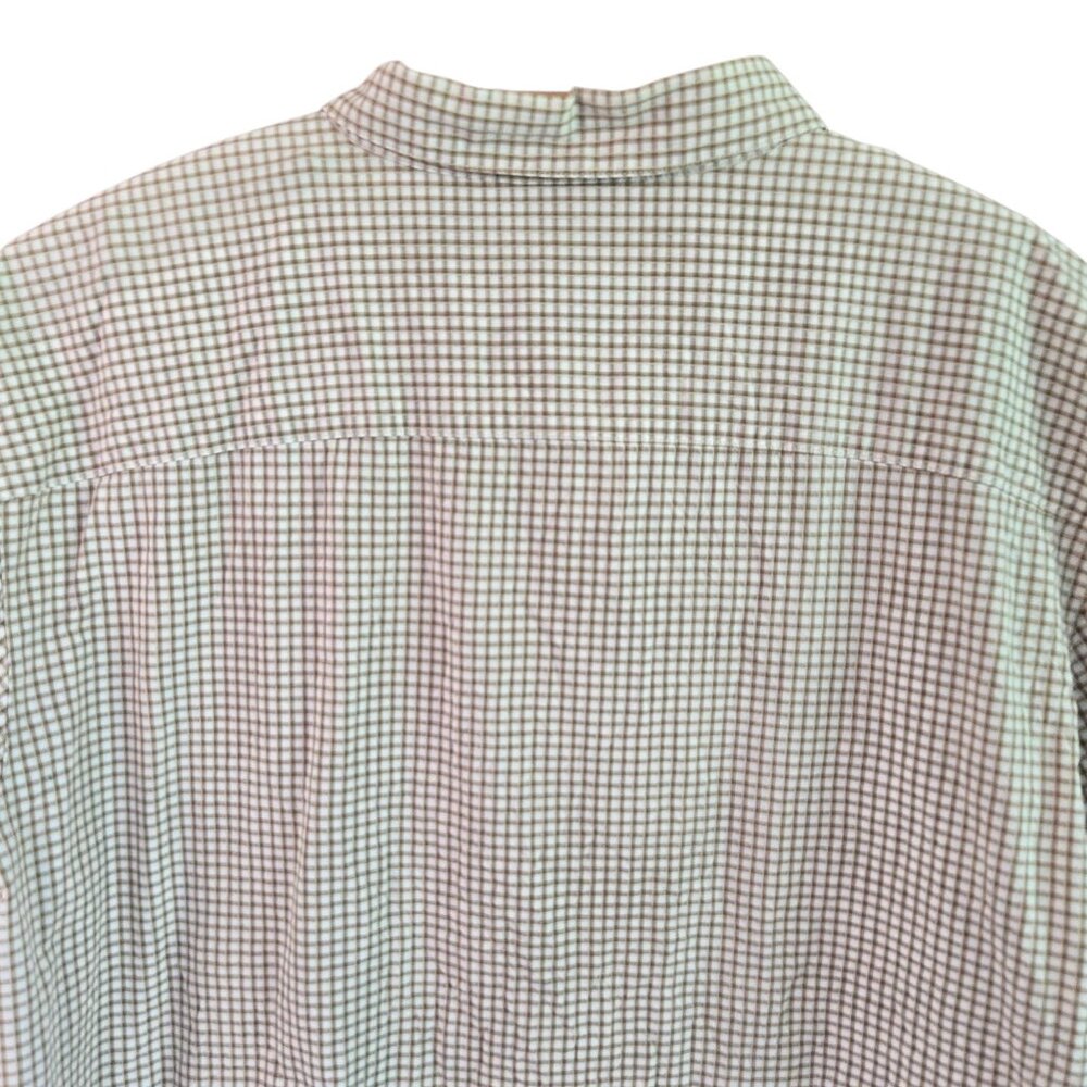 Columbia Mens XXL Beige Plaid Short-Sleeve Button-Up Shirt 100% Cotton Casual We - Picture 6 of 8